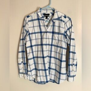 Blue and White Plaid J.Crew Shirt